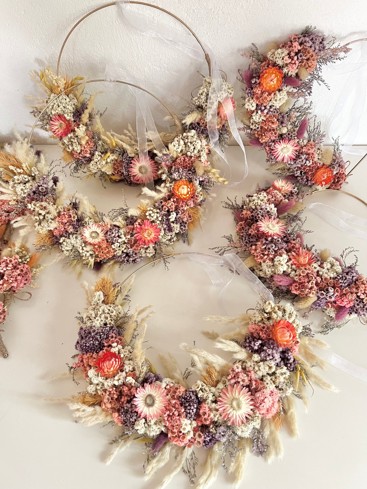 Peach lilac Wreath/Hoop
