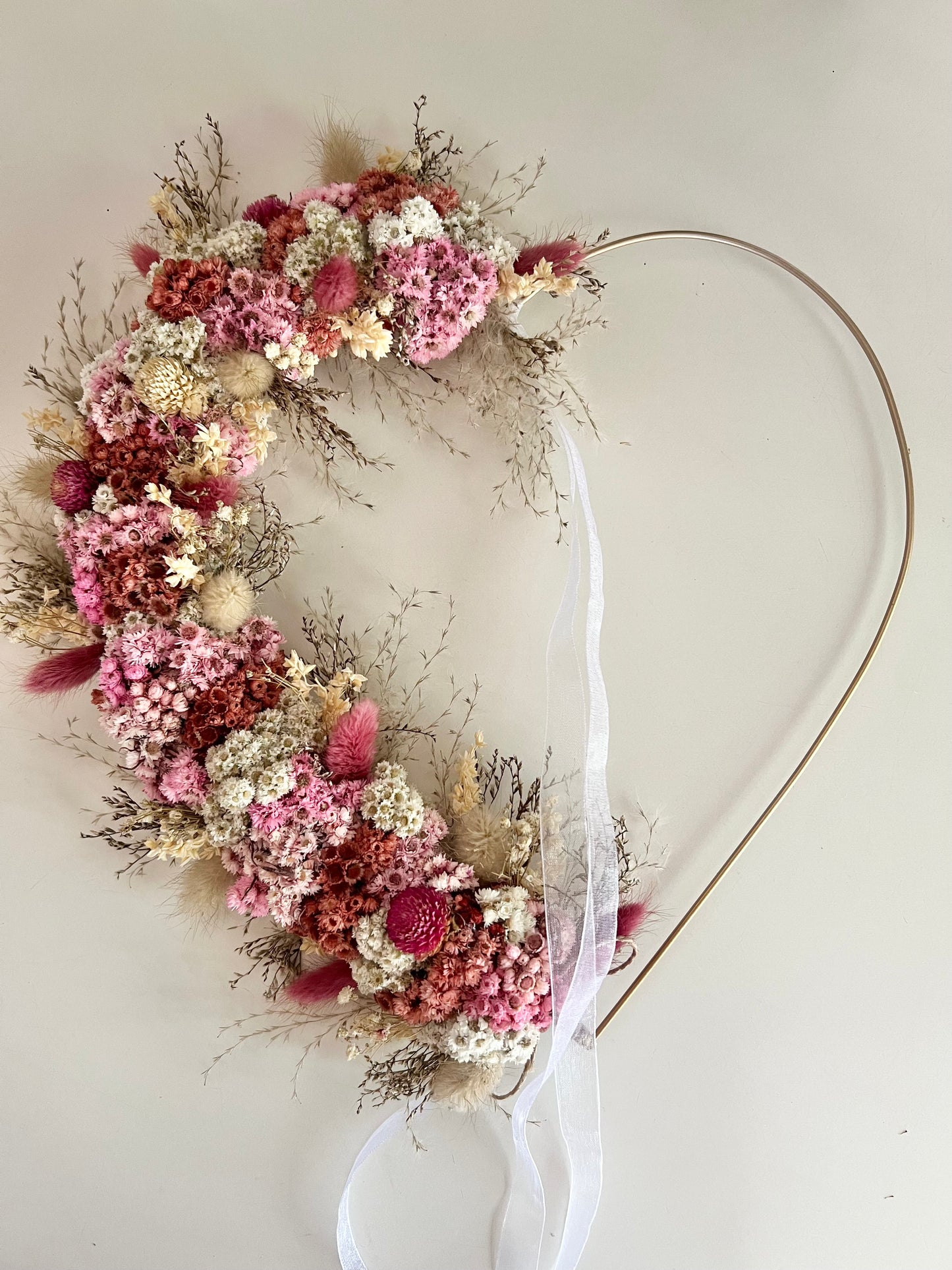 Maroon Pink Wreath/Hoop