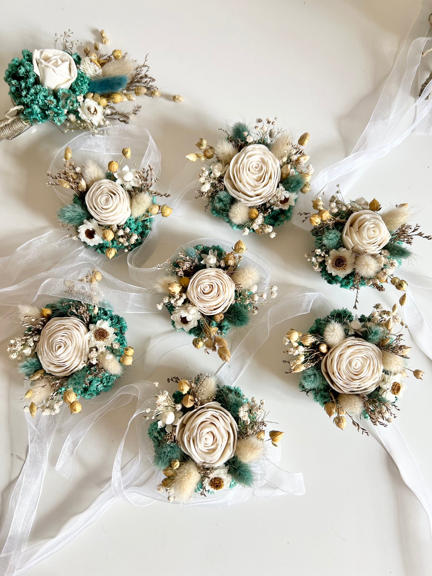 Emerald Green Corsage|Wrist corsage