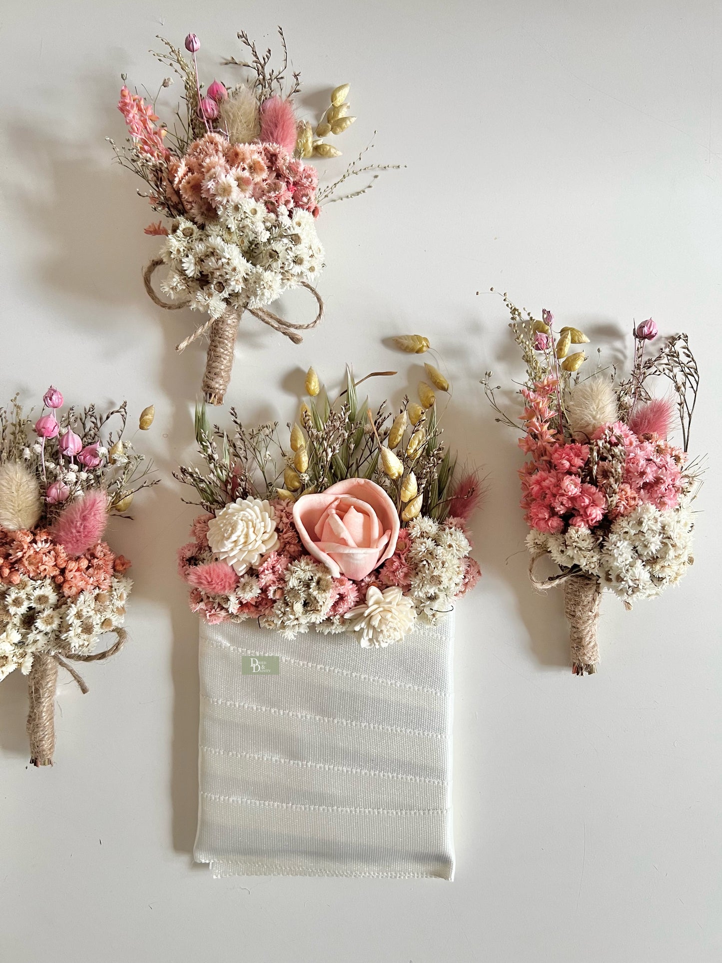 Peachy Pink Pocket Boutonniere