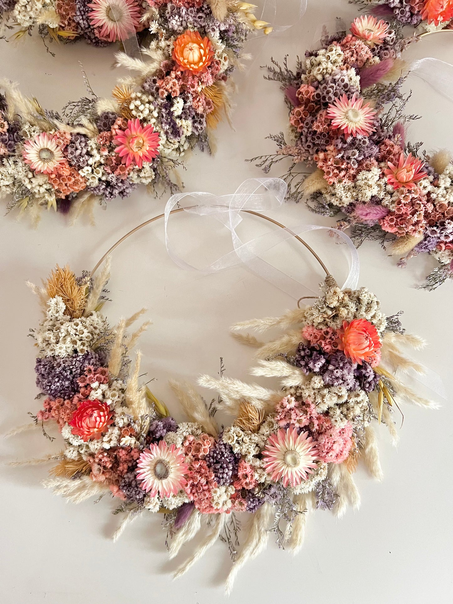 Peach lilac Wreath/Hoop