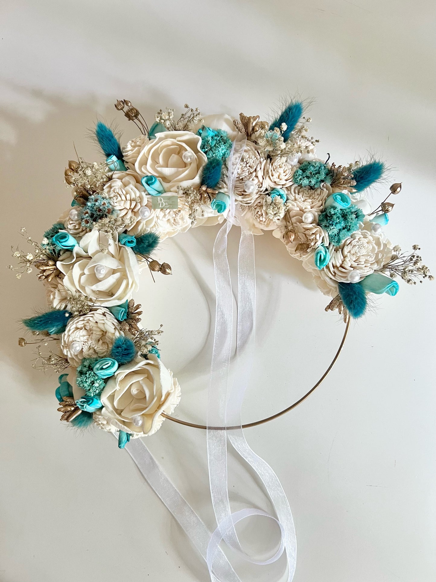 Turquoise Blue Sola wreath/Hoop