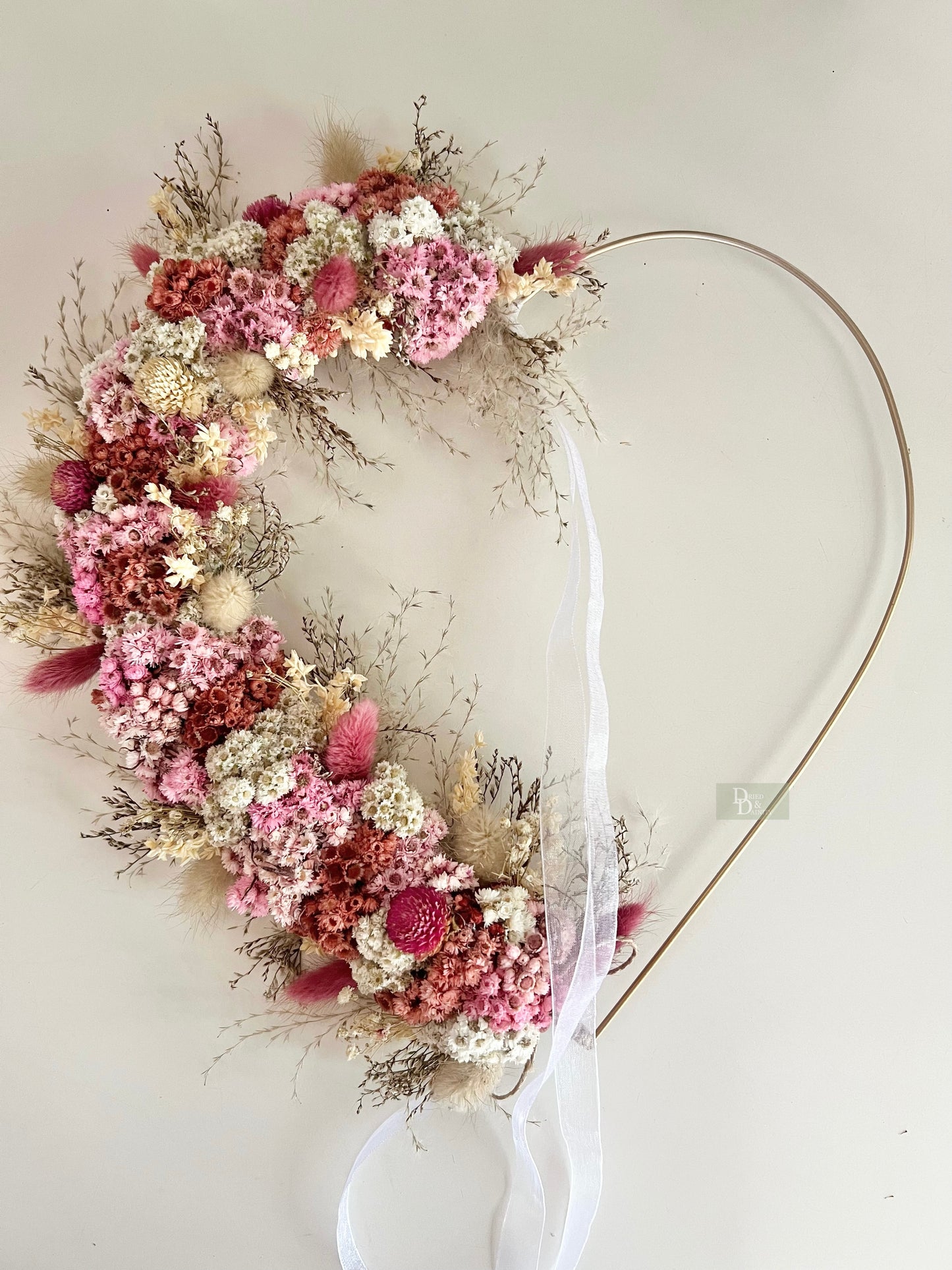 Maroon Pink Wreath/Hoop