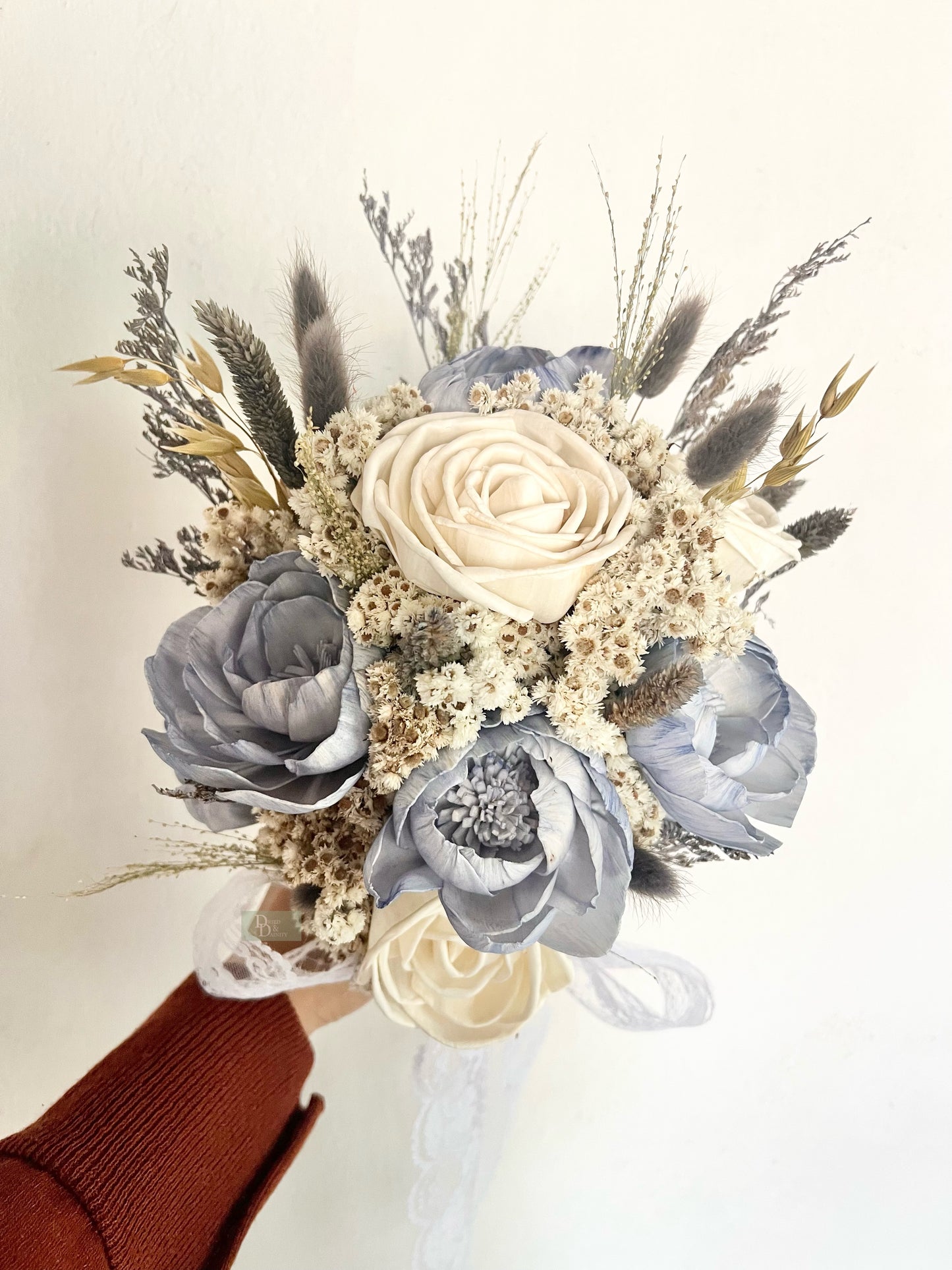 POWDER BLUE BRIDAL BOUQUET