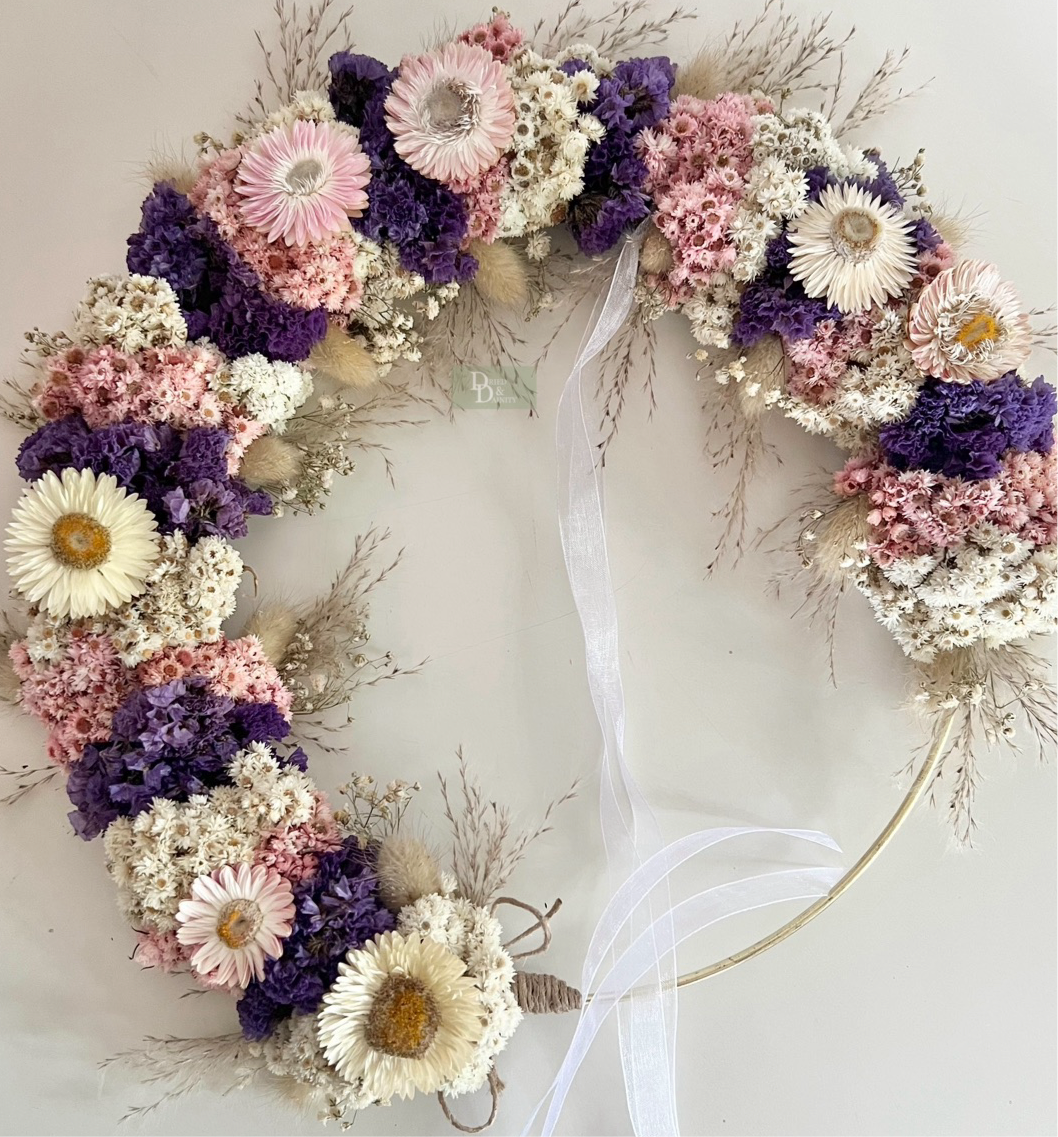 PURPLE STATICE WREATH