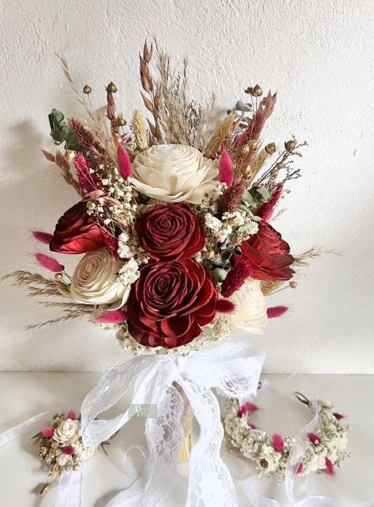 Maroon Bridal Bouquet