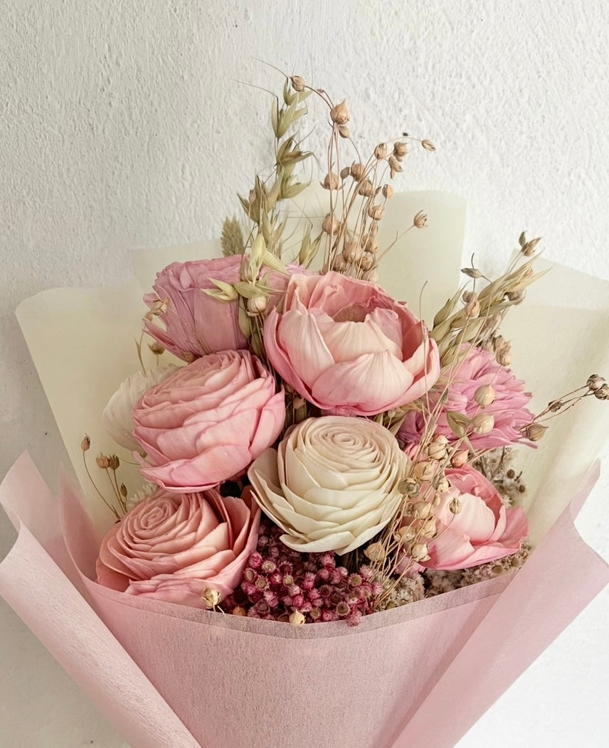 PINK ROSE BOUQUET|Dry flower Bouquet