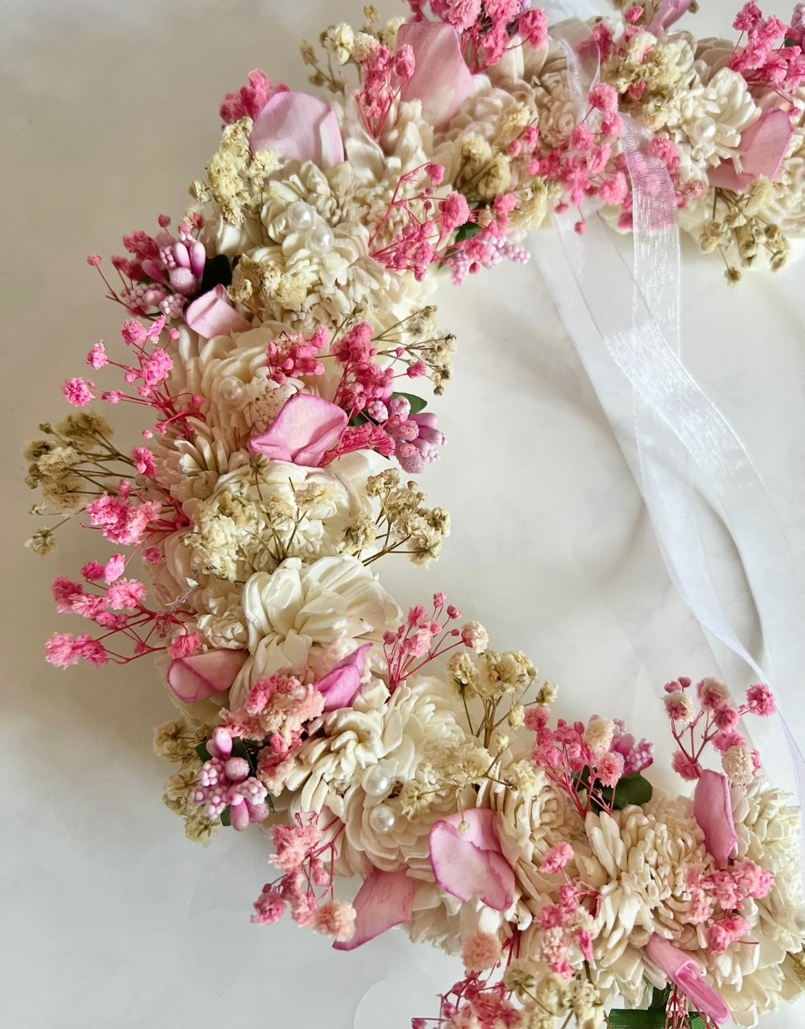 Pastel Pink Sola wreath