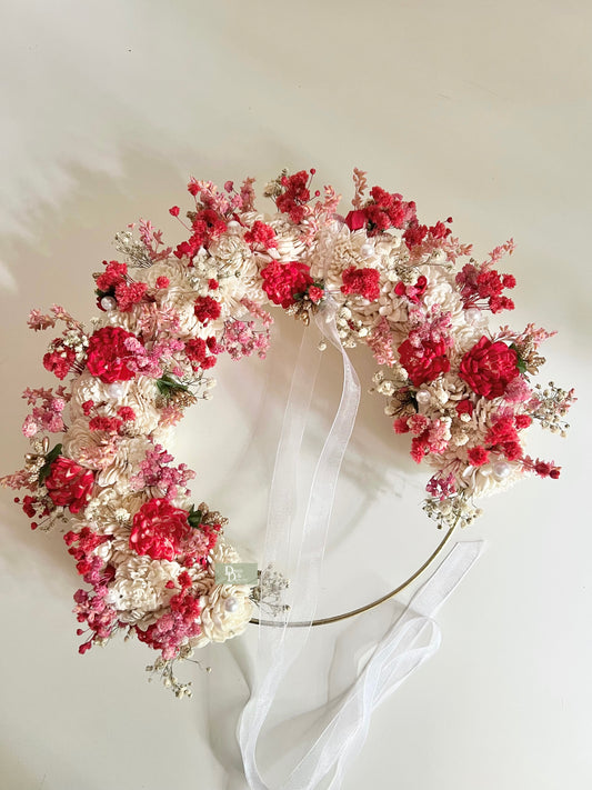 Red & Pink theme Sola Wreath