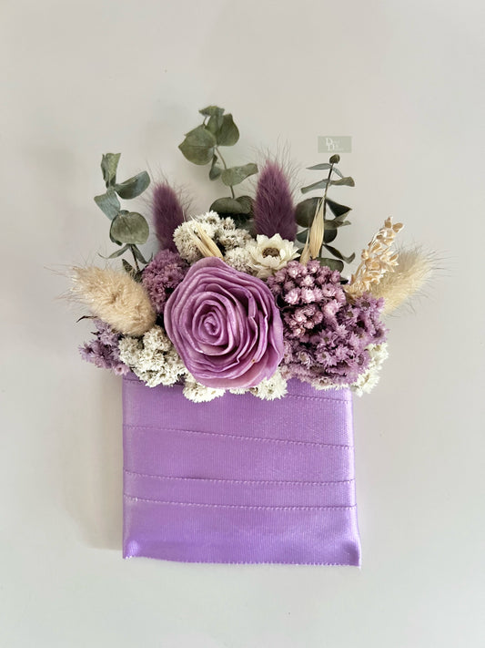 Purple Pocket Boutonniere